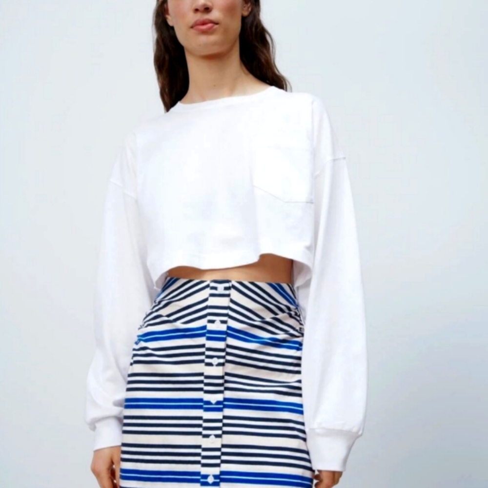 ZARA CONTRAST DRESS WITH CUT- OUT DETAIL MEDIUM